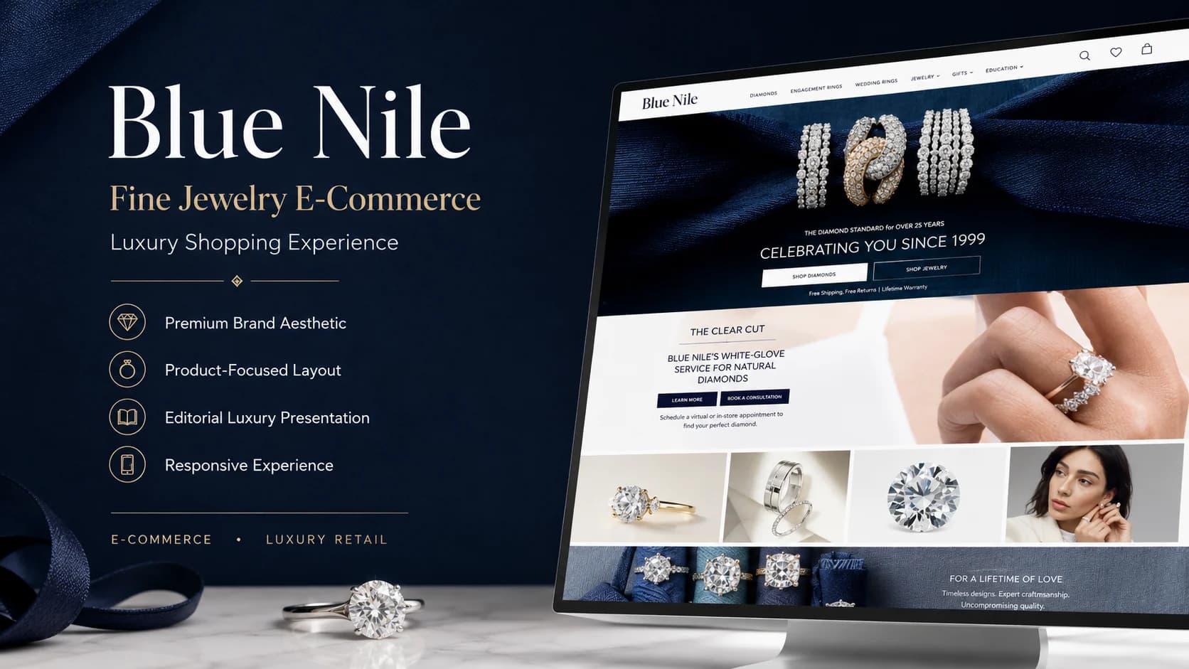 Blue Nile — متجر مجوهرات إلكتروني